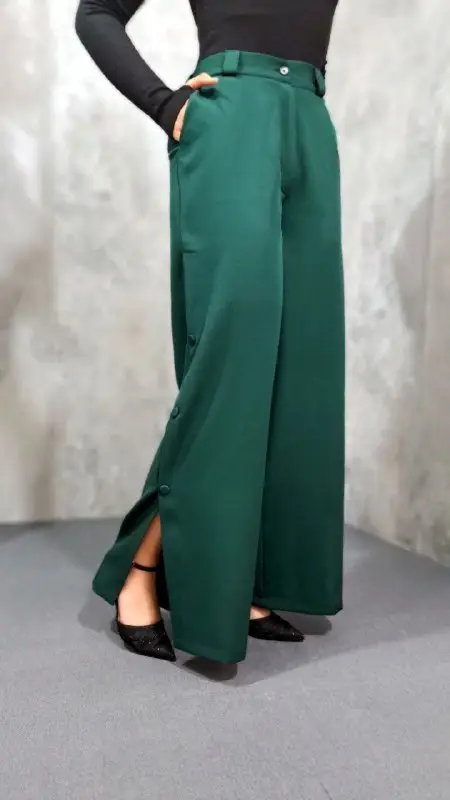 شلوار زنانه بگ چاک دار