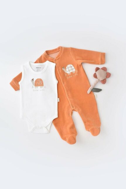 سرهمی نوزاد دختر BabyCosy Organic Wear کد  CSYK6021