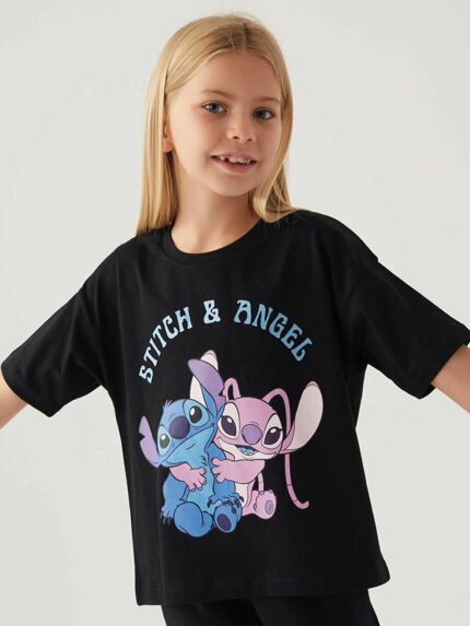 تی شرت دخترانه Stitch کد  18214901324S1